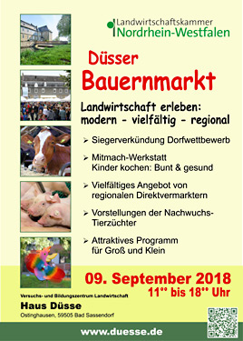 Plakat zum Düsser Bauernmarkt 2018
