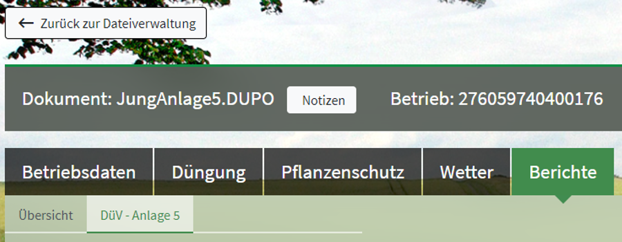 Anlage 5 im Düngeportal