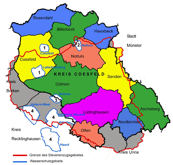 Karte Stevertal-Kooperationsgebiet