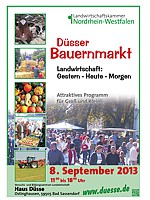 Plakat Düsser Bauernmarkt 2013