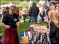 Infostand auf dem Düsser Bauernmarkt