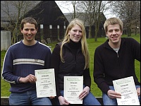Drei Erstplatzierten Melkwettbewerb 2008