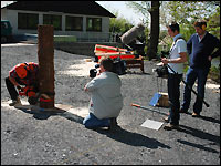 Landeswettbewerb 2009, Fällschnitt im Forst