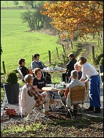 Gartencafe im Herbst