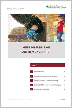 Landservice-Steckbrief "Kindergeburtstag"