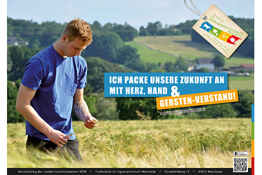 Plakat 01 Gersten-Verstand - Fachschule für Agrarwirtschaft Meschede