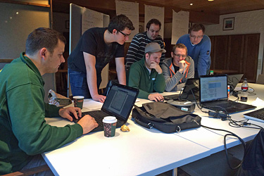 Studierende in Wolbeck bei der Gruppenarbeit