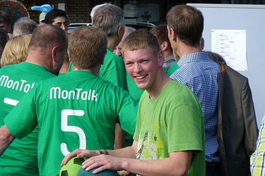 Menschenkicker auf dem Betriebsfest