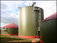 Biogasanlage mit Feststoffzufuhr