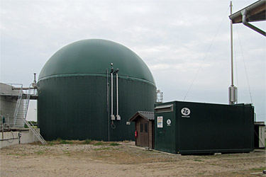 Fermenter einer kleinen Biogasanlage