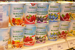 Biojogurt im Kühlregal