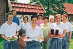 Team eines Bauernhofcafes