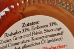 Etikett-Kennzeichnung Erdbeermarmelade