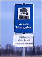 Schild Wasserschutzgebiet