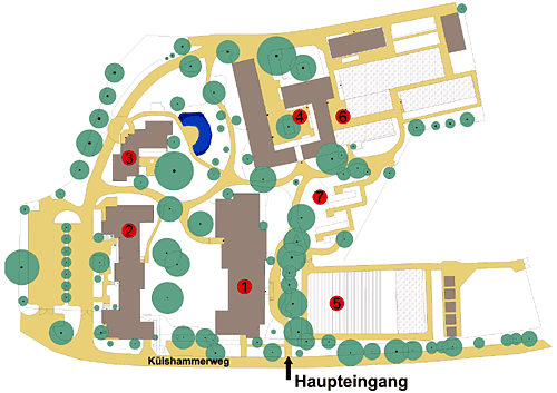 Lageplan des Gartenbauzentrums Essen
