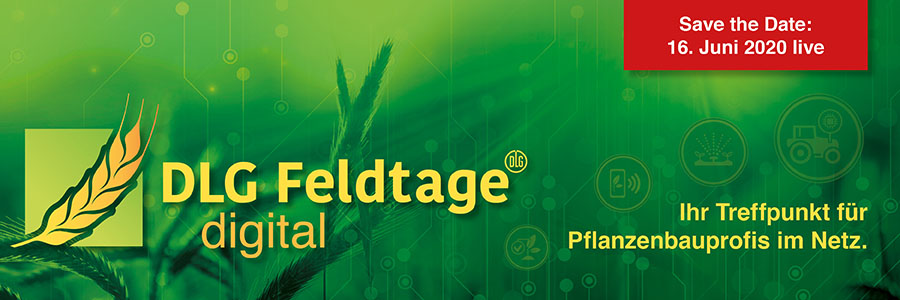 DLG Feldtag digital am 16. Juni 2020 - wir sind dabei! DLG Feldtag digital am 16. Juni 2020 - wir sind dabei!