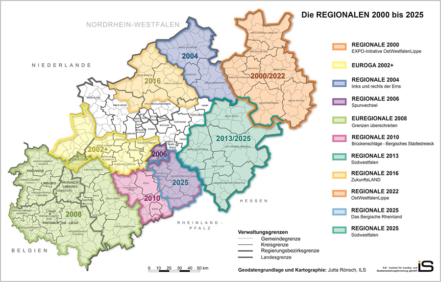 Karte der Regionalen