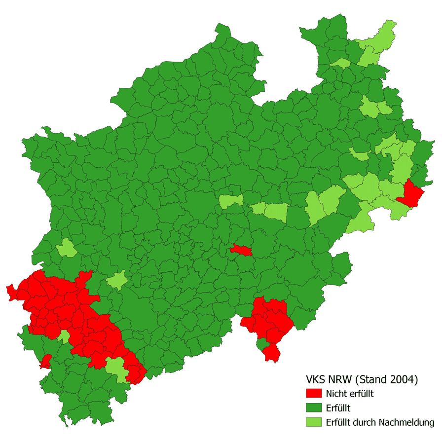 Anteil an Kleinstrukturen in NRW 2004