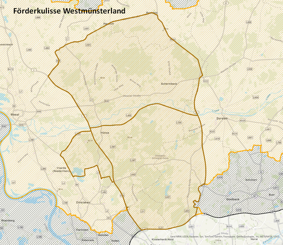 Streifgebiet Förderkulisse Pferd