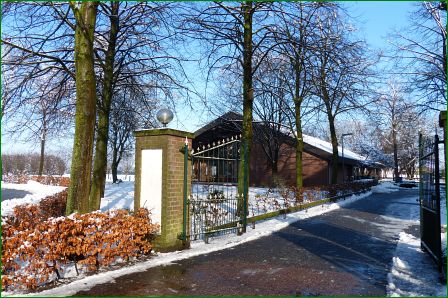 Tor Haus Riswick im Winter