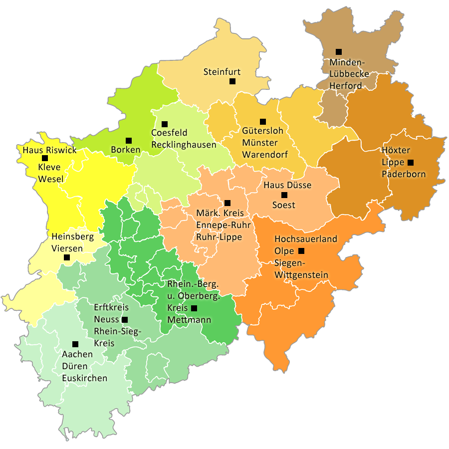 Kreisstellen der Landwirtschaftskammer Nordrhein-Westfalen